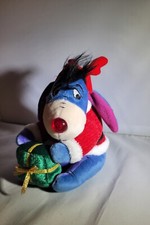 Disney Store Eeyore Holiday Christmas Winter Stuffed Beanbag Plush Toy