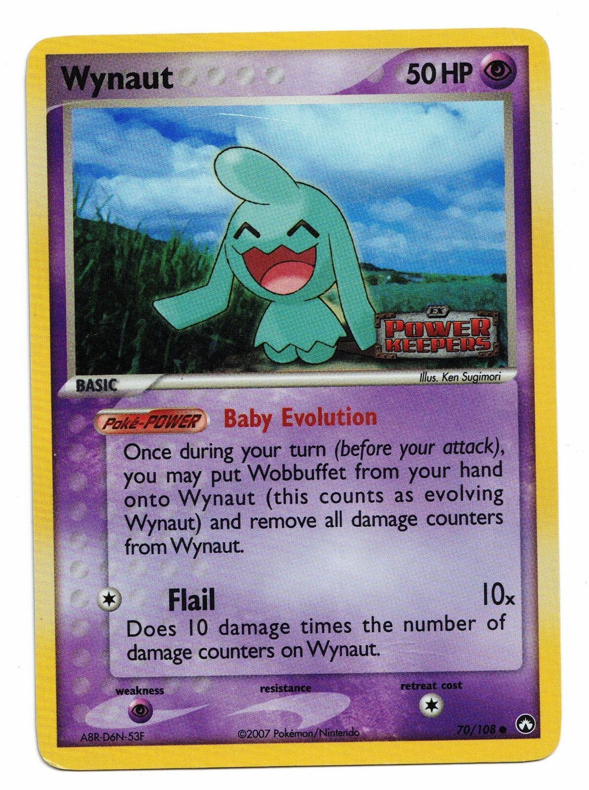 Pokemon Card: Wynaut HOLO 70/108 STAMPED EX Power Keepers Set! PL