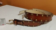 Women's No BOUNDARIES Bonded Leather Belt With Studs SIZE 2X