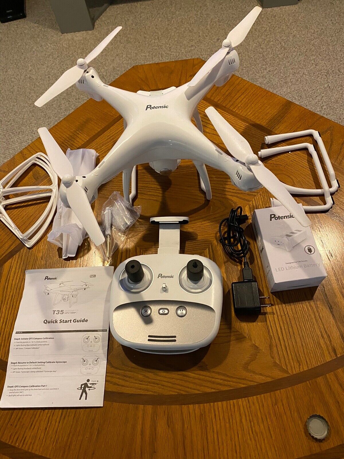 Potensic T25 GPS Drone with 1080P HD Camera - White