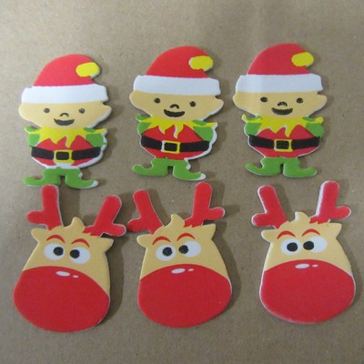 Download Christmas Foam Shapes For Card Making Christmas Crafts Rudolph Elf Ebay PSD Mockup Templates