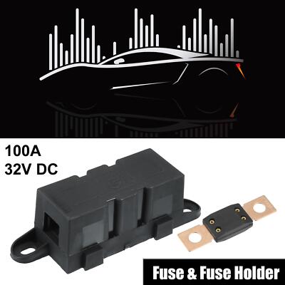 Fuse Holder Kit 100 Amp 100A 32V Bolt-Down Type ANM Fuse for Car Audio Video
