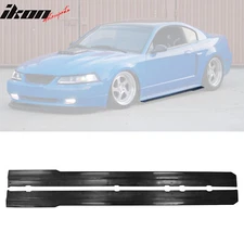Fits 99-04 Ford Mustang MDA Style Black Side Skirts Rocker Panel Lip Splitter PU
