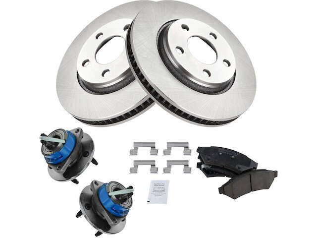 Front TRQ Brake Pad and Rotor and Wheel Hub Kit fits Saturn Relay 2005 19NXVT
