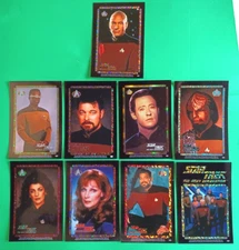 1996 PENINSULA VENDING STAR TREK STICKERS LOT OF 9 PICARD DATA WORF RIKER TROI +