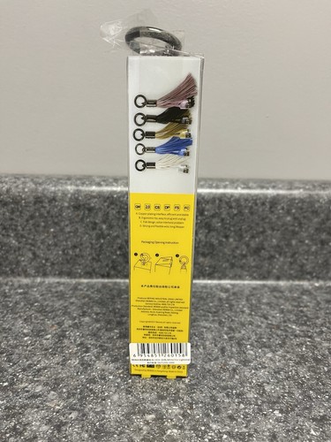 Remax NUEVO Blanco Apple Cable USB Borla Anillo Cable Datos Llavero - Imagen 2 de 3