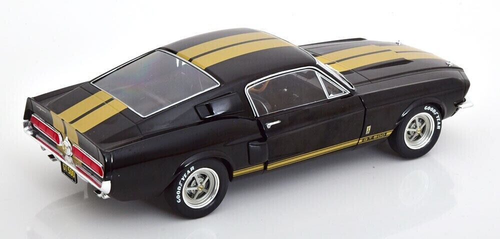 Ford Mustang Shelby GT500 1967 Black / Gold Metallic 1:18 Solido Model Car