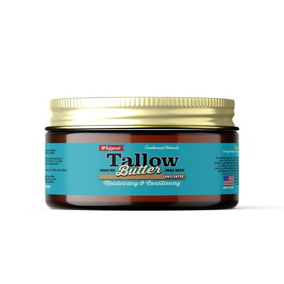 Tallow Butter Unscented - Whipped Grass Fed Beef Tallow Butter Handmade