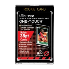Ultra Pro BLACK Border ROOKIE One Touch Magnetic Trading Card Holder 35pt Size