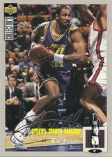 1994-95 COLLECTORS CHOICE SILVER SIGNATURE KARL MALONE UTAH JAZZ #32 9V46