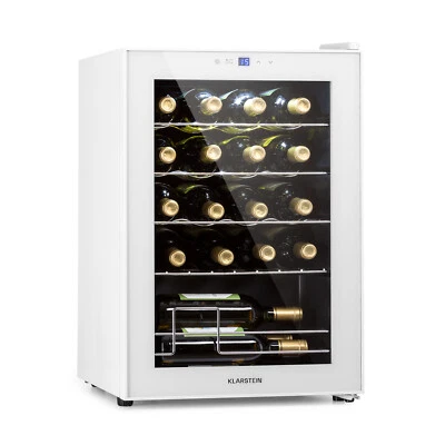 KLARSTEIN Cantinetta frigo vino bevande cantinetta vino 53L porta vetro 20 bottiglie bianco LED