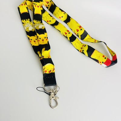 Cordon Pikachu Pokémon Noir Et Jaune - Neuf Sans étiquettes, Taille Unique Unisexe