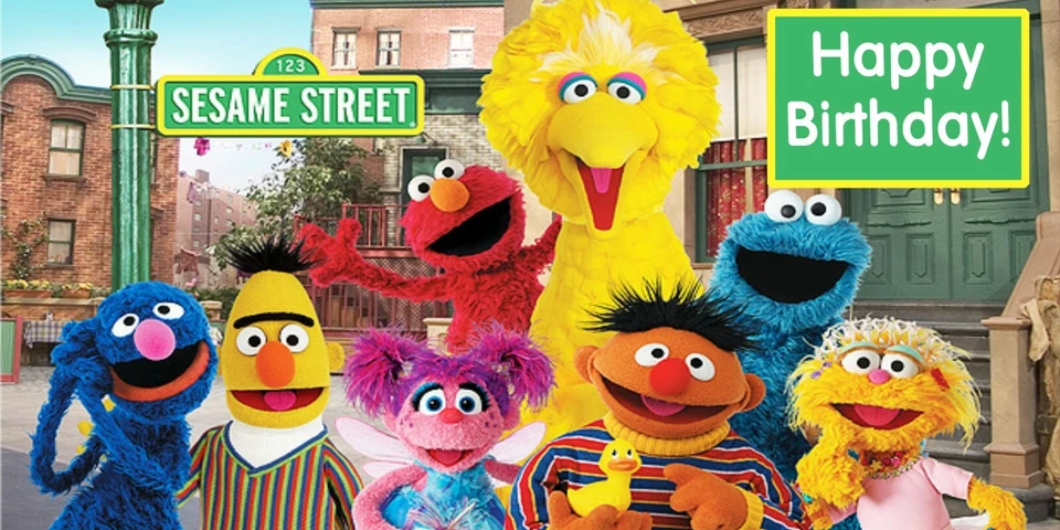 3x6 Sesame Street Vinyl Birthday Banner - Image 2 of 2