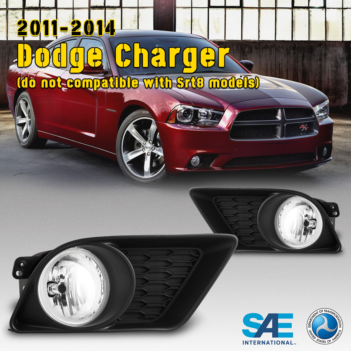 For 11-14 Dodge Charger Fog Lights Bumper Lamp Clear Lens Pair Switch Wiring Kit | eBay For 11-14 Dodge Charger Fog Lights Bumper Lamp Clear Lens Pair Switch Wiring Kit | eBay