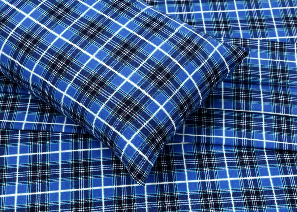 RUVANTI Flannel Sheets Queen Size 100 Cotton Double Brushed Bed