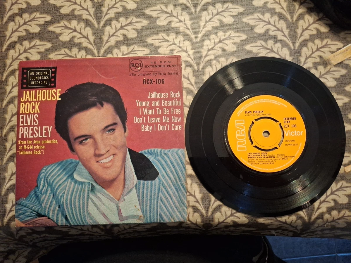 ELVIS PRESLEY "JAILHOUSE ROCK" VINYL E.P REISSUE 1969 VG+