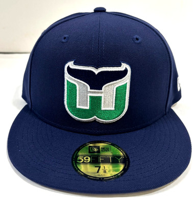Hartford Whalers NHL NE Brand New Vintage Hockey Fitted Hat~ Navy/Green/Gray