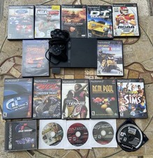 Sony PS2 Slim Console Bundle w/ 15 Games Controller Memory Card Tested - Read
