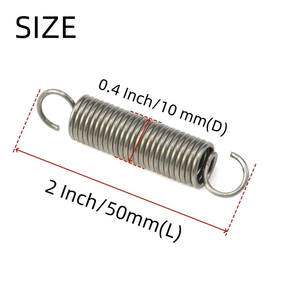 2 PCS 2 Inch Stainless Steel Dual Hook End Heavy Duty Extension Springs ...