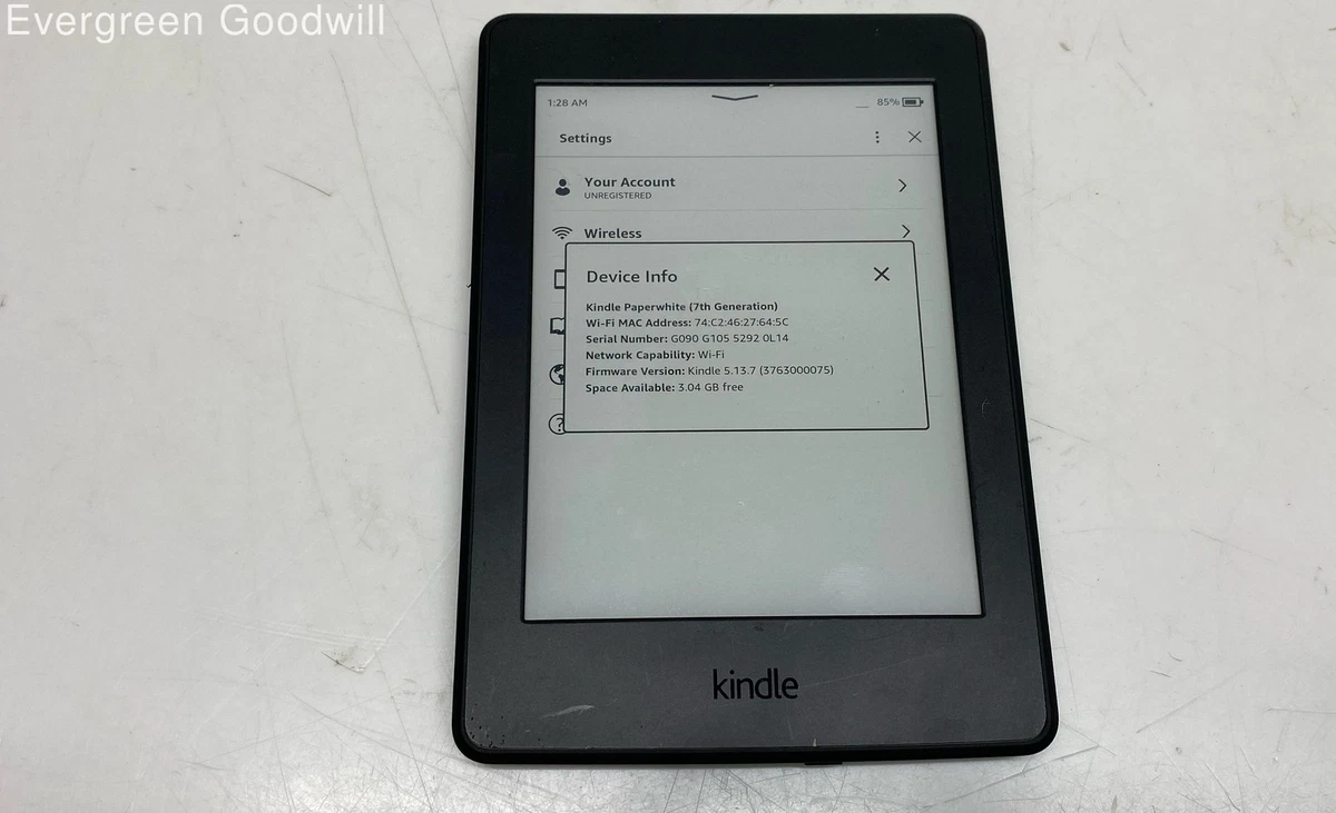 Amazon Kindle Paperwhite 7th Generation White eBook Readers for