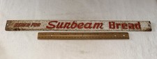 ANTIQUE REACH FOR SUNBEAM BREAD EMBOSSED TIN LITHO COUNTRY STORE DOOR PUSH SIGN