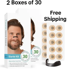 2 Boxes Magnetic Nasal Breathing Dilators – Anti Snore Sport Nose Strips Kit