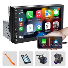 Autoradio 7'' Schermo 1 DIN Carplay Android Auto Bluetooth FM USB AUX TF Wirless