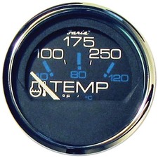 Faria 13704 Chesapeake Black 100-250 F Water Temp Gauge