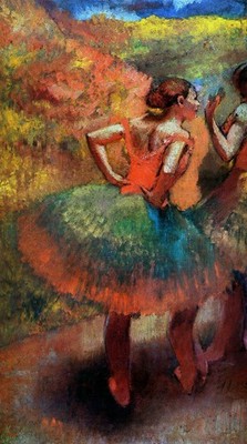Edgar Degas Two Dancers in Green Skirts Landscape 1899 17''x 22'' Archival Print