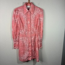 ZIMMERMANN Heathers Bandana Paisley Mini Shirt Dress Size 1 NO BELT