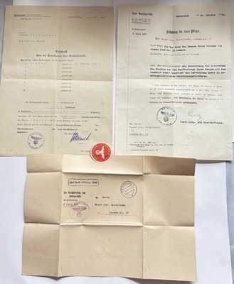 NS Dokumente Konvolut Amtsgericht Gütersloh Siegel Stempel Briefmarke 1941 RAR