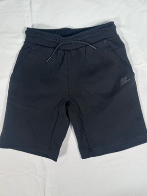 Nike  Tech Pack Shorts Boys SZ L Fleece Jogger Shorts Black NWT 6-7 Years