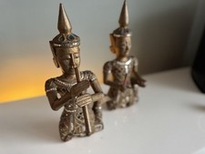 Vintage Wooden Hand Carved Thai Musician/Temple/Nat Guardians
