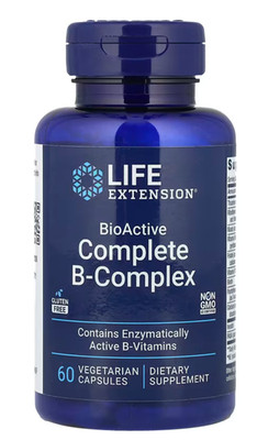 BioActive Complete B-Complex 4X60 caps Life Extension - Inositol/P-5-P/methyl