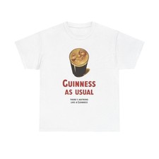 Guinness Beer Vintage T Shirt Unisex Heavy Cotton Tee Gift