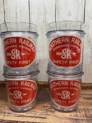 4er Set Southern Railway Tennessee Division Sicherheit First Lines Tassen Gläser Neu im Karton