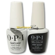 OPI Gel Nail Polish 0.5fl.oz Color Gel Duo Super Base Coat & Top Coat