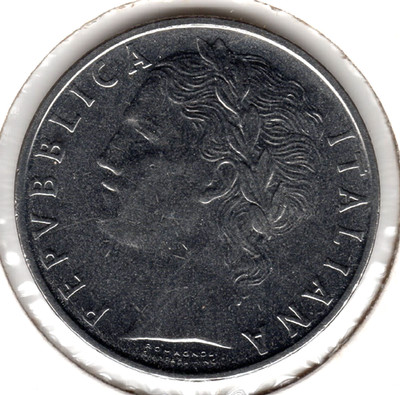 1965 R Repvbblica Italiana L. 100 coin nice condition