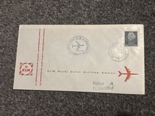 NETHERLAND COVER 1960 AMSTERDAM AMMAN FIRST FLIGHT
