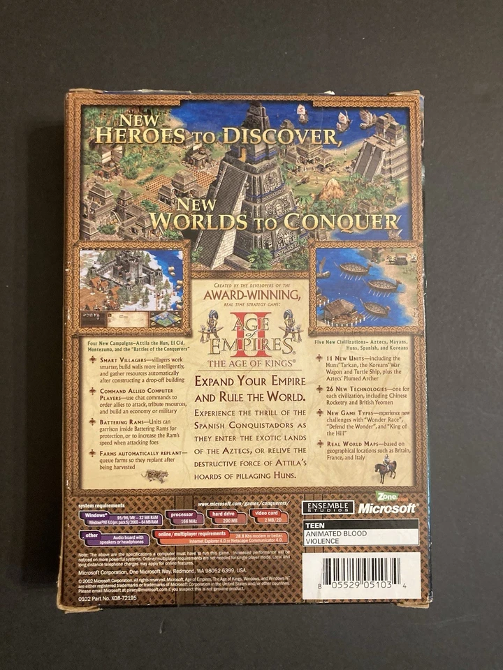 AGE OF EMPIRES II - THE CONQUERORS EXPASION - NEW SEALED - SEE PICS GREAT VALUE! - Image 2 of 4