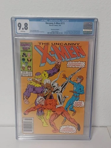 UNCANNY X-MEN #215 NEWSSTAND (Marvel Comics, 1987) CGC Graded 9.8 ~ WHITE Pages