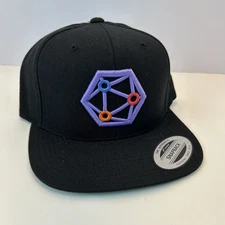 New XYO Network New Snapback Adjustable Black Cap Hat Blockchain Yupoong