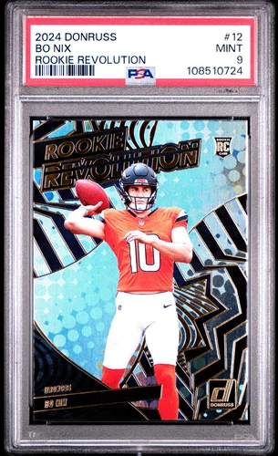 2024 PANINI DONRUSS ROOKIE REVOLUTION #12 BO NIX ROOKIE RC PSA 9