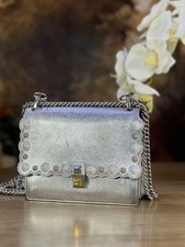 Fendi Pre-Owned Authentic Shoulder Bag Silver Free Tracked Shipping