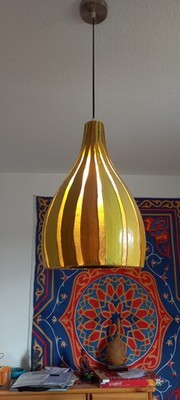 African Goat-skin lamp with fixture