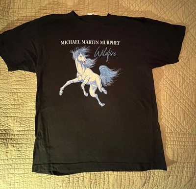 Vintage Michael Martin Murphy Wildfire Horse Shirt 65 Poly / 35 Ring Spun Cotton