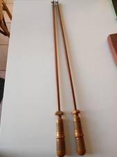 Ancien Jeu D Adresse Avec 2 Cannes En Bois Manche Sculpté Style Diabolo