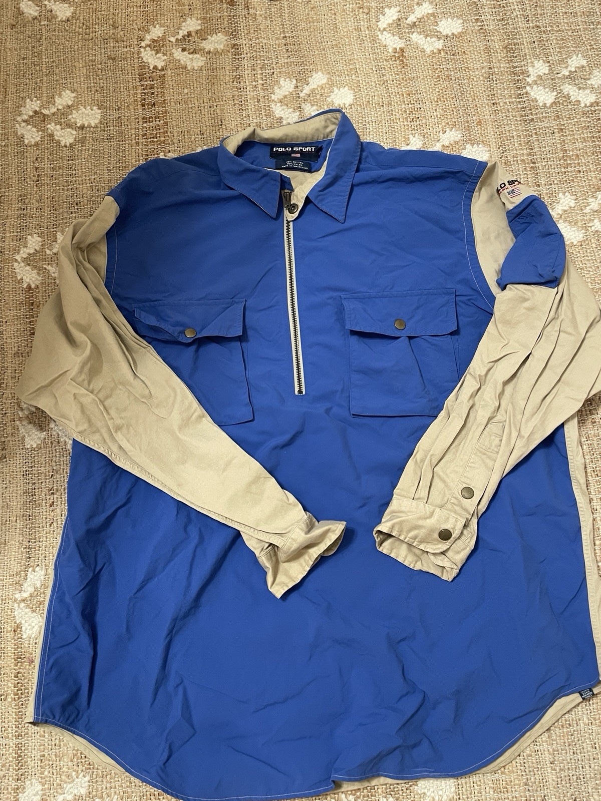 Vintage Polo Sport Ralph Lauren Quarter Zip Utility Shirt XL