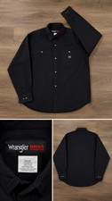 Wrangler Riggs Workwear Men s Black XL Long Sleeve Work Shirt 3W501BK