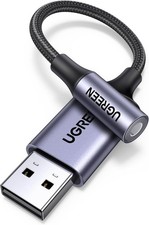UGREEN USB to 3.5Mm Jack Audio Adapter Sound Card Support Mic TRRS Headphone DAC